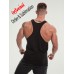 Gym Panel Stringer Vest men’s Running Bodybuilding Fitness Beach Gym Wear shh stringer- Black/Grey M-stringer-005